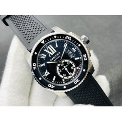 Cartier-Calibre de Cartier 42mm SS/RU Black V9F 1:1 Asia 23J Mod