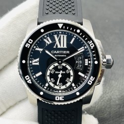 Cartier-Calibre de Cartier 42mm SS/RU Black V9F 1:1 Asia 23J Mod