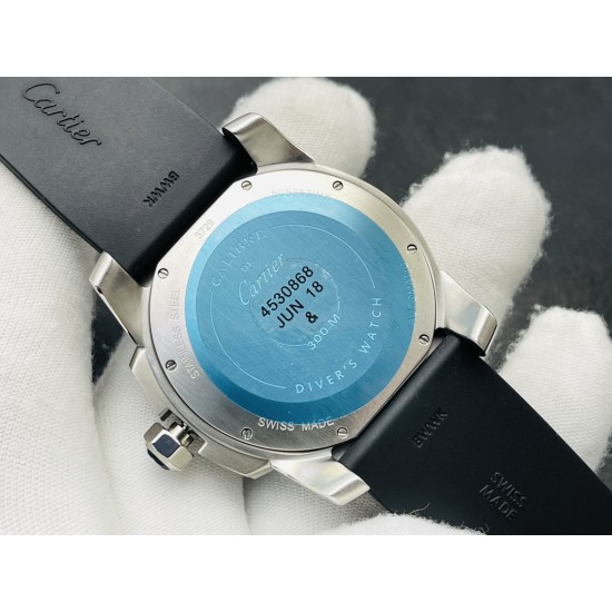 Cartier-Calibre de Cartier 42mm SS/RU Black V9F 1:1 Asia 23J Mod