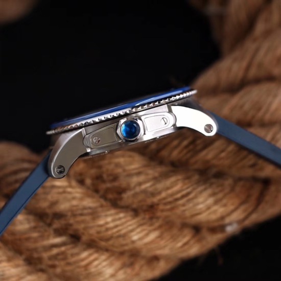 Cartier-Calibre de Cartier 42mm SS/RU Blue F5F 1:1 Cal.1904-PS