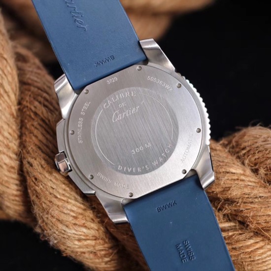 Cartier-Calibre de Cartier 42mm SS/RU Blue F5F 1:1 Cal.1904-PS