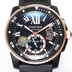 Cartier-Calibre de Cartier 42mm RG/SS/RU Black F5F 1:1 Cal.1904-PS