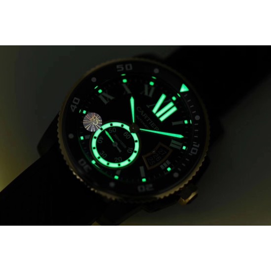 Cartier-Calibre de Cartier 42mm RG/SS/RU Black F5F 1:1 Cal.1904-PS