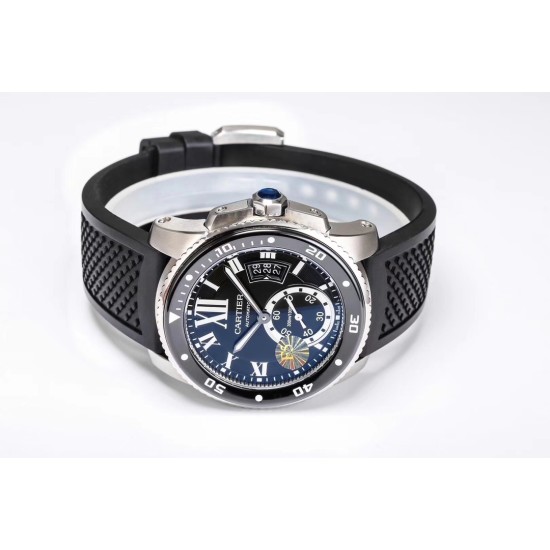 Cartier-Calibre de Cartier 42mm SS/RU Black F5F 1:1 Cal.1904-PS