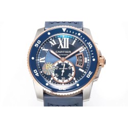Cartier-Calibre de Cartier 42mm RG/SS/RU Blue F5F 1:1 Cal.1904-PS