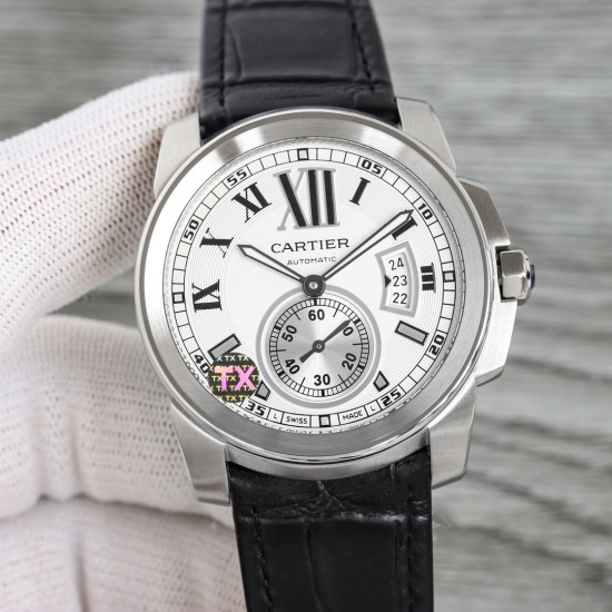 Cartier-Calibre de Cartier SS/LE Black Dail/RMN TXF Cal.1904-PS