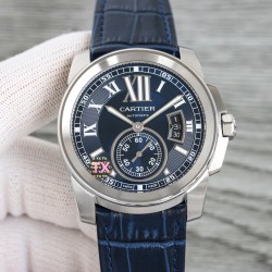 Cartier-Calibre de Cartier SS/LE Blue Dail/RMN TXF Cal.1904-PS