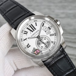 Cartier-Calibre de Cartier SS/LE White Dail/RMN TXF Cal.1904-PS