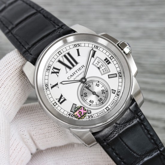 Cartier-Calibre de Cartier SS/LE Black Dail/RMN TXF Cal.1904-PS