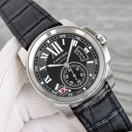 Cartier-Calibre de Cartier SS/LE Black Dail/RMN TXF Cal.1904-PS