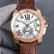 Cartier-Calibre de Cartier RG/LE White Dail/RMN TXF Cal.1904-PS