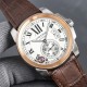 Cartier-Calibre de Cartier RG/LE White Dail/RMN TXF Cal.1904-PS