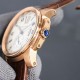 Cartier-Calibre de Cartier RG/LE White Dail/RMN TXF Cal.1904-PS