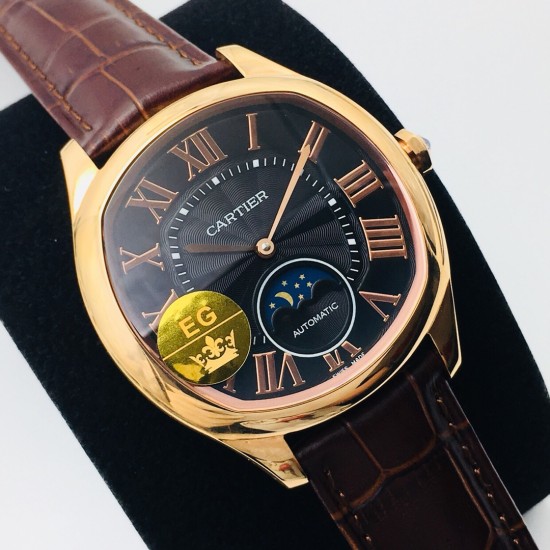 Cartier-Drive De Cartier Moonphase 40mm RG/LE Black Dial EGF MY9015