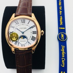 Cartier-Drive De Cartier Moonphase 40mm RG/LE White Dial EGF MY9015