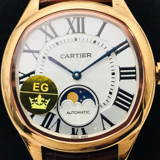 Cartier-Drive De Cartier Moonphase 40mm RG/LE White Dial EGF MY9015