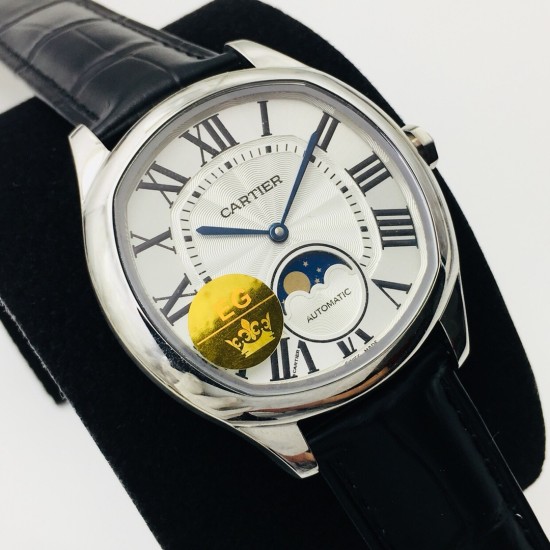 Cartier-Drive De Cartier Moonphase 40mm SS/LE White Dial EGF MY9015