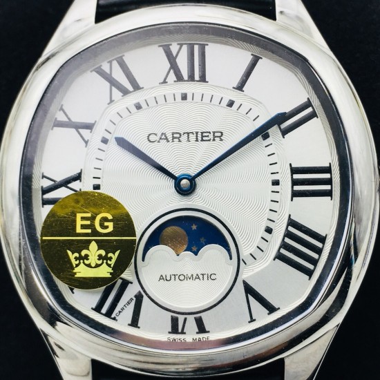 Cartier-Drive De Cartier Moonphase 40mm SS/LE White Dial EGF MY9015