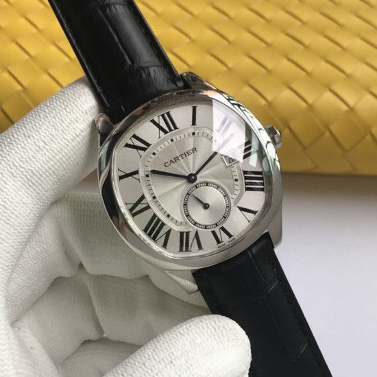 Cartier-Drive De Cartier WSNM0004 40mm SS/LE White Dial A8F Automatic