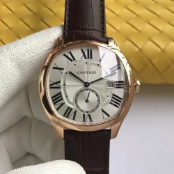 Cartier-Drive De Cartier WSNM0004 40mm RG/LE White Dial A8F Automatic