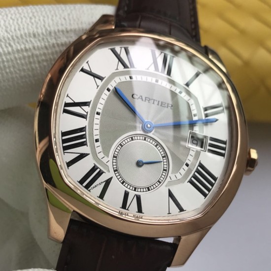 Cartier-Drive De Cartier WSNM0004 40mm RG/LE White Dial A8F Automatic