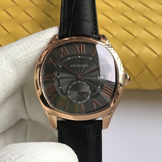 Cartier-Drive De Cartier WSNM0004 40mm RG/LE Black Dial A8F Automatic