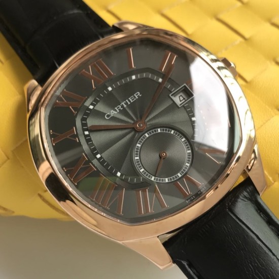 Cartier-Drive De Cartier WSNM0004 40mm RG/LE Black Dial A8F Automatic