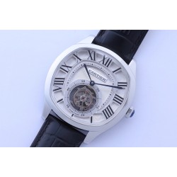 Cartier-Drive De Cartier 41mm Tourbillon SS/LE White Dial BBRF Tourbillon