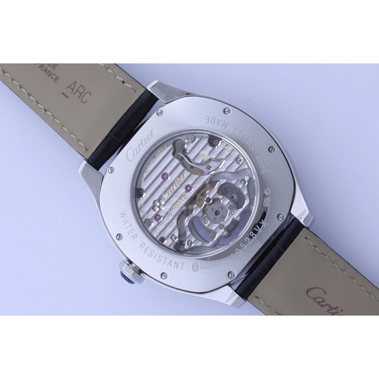 Cartier-Drive De Cartier 41mm Tourbillon SS/LE White Dial BBRF Tourbillon