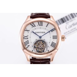 Cartier-Drive De Cartier 40mm RG/LE White Textured Dial BLSF Tourb