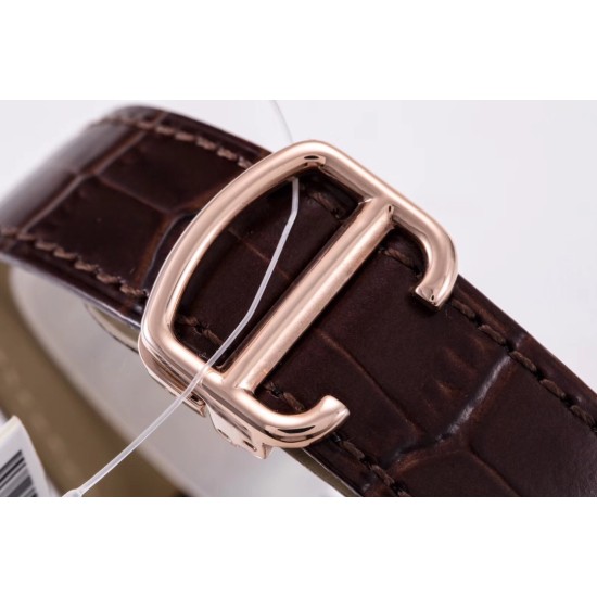 Cartier-Drive De Cartier 40mm RG/LE White Textured Dial BLSF Tourb