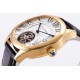 Cartier-Drive De Cartier 40mm YG/LE White Textured Dial BLSF Tourb