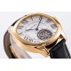 Cartier-Drive De Cartier 40mm YG/LE White Textured Dial BLSF Tourb