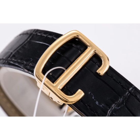 Cartier-Drive De Cartier 40mm YG/LE White Textured Dial BLSF Tourb