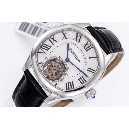 Cartier-Drive De Cartier 40mm SS/LE White Textured Dial BLSF Tourb