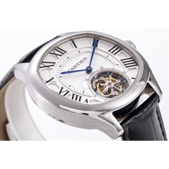 Cartier-Drive De Cartier 40mm SS/LE White Textured Dial BLSF Tourb