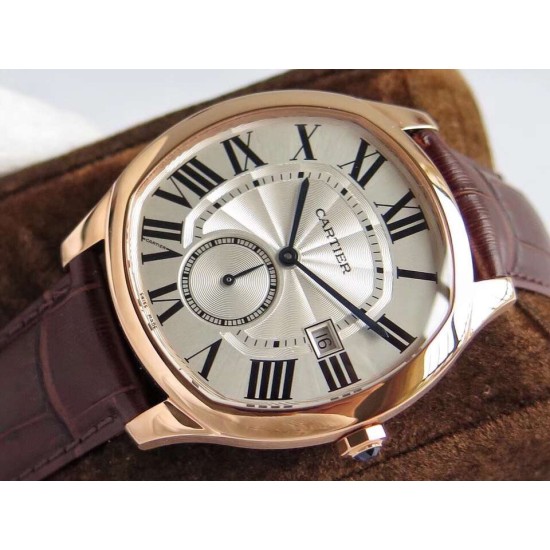 Cartier-Drive De Cartier WSNM0004 40mm RG/LE White Dial GSF Automatic