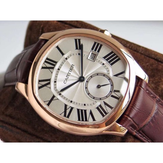 Cartier-Drive De Cartier WSNM0004 40mm RG/LE White Dial GSF Automatic