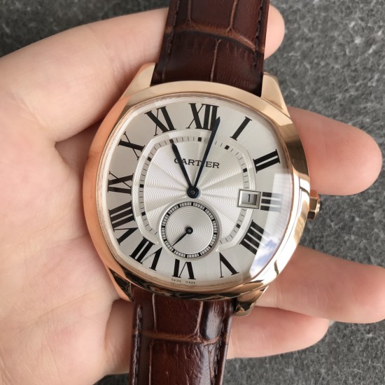 Cartier-Drive De Cartier WSNM0004 40mm RG/LE White Dial GSF Automatic