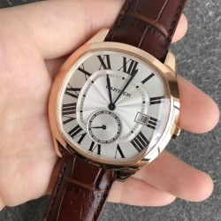 Cartier-Drive De Cartier WSNM0004 40mm RG/LE White Dial GSF Automatic