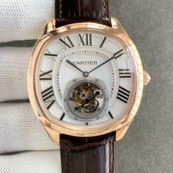 Cartier-Drive De Cartier 41mm Tourbillon RG/LE White Tourbillon