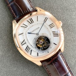 Cartier-Drive De Cartier 41mm Tourbillon RG/LE White Tourbillon