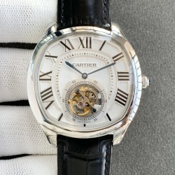 Cartier-Drive De Cartier 41mm Tourbillon SS/LE White Tourbillon