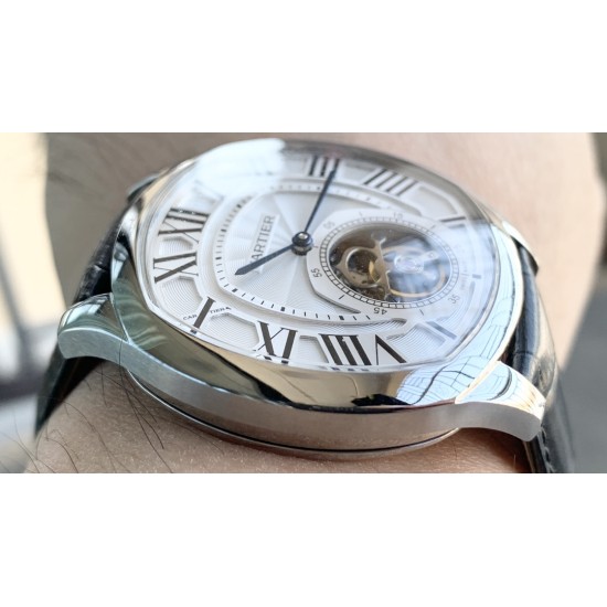 Cartier-Drive De Cartier 41mm Tourbillon SS/LE White Tourbillon