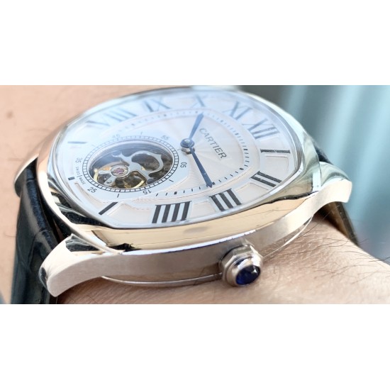Cartier-Drive De Cartier 41mm Tourbillon SS/LE White Tourbillon