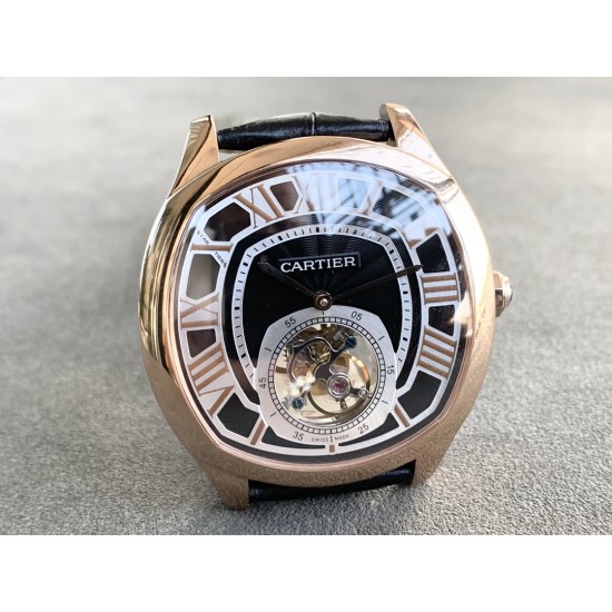 Cartier-Drive De Cartier 41mm Tourbillon RG/LE Black Tourbillon