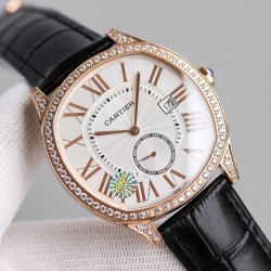 Cartier-Drive De Cartier 40mm Diam RG/LE White Dial JHF Automatic
