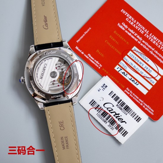 Cartier-Drive De Cartier WSNM0004 40mm SS/LE White Dial LZF Automatic