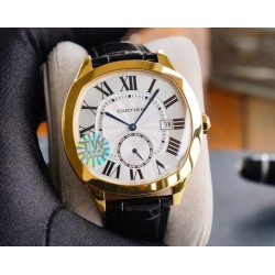 Cartier-Drive De Cartier 40mm YG/LE White Dial TWF Automatic