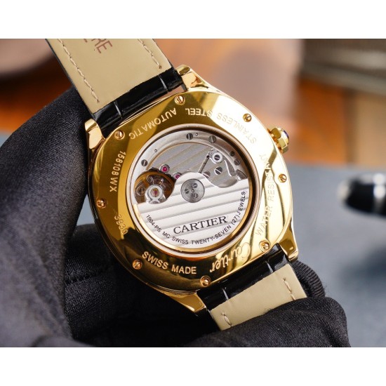 Cartier-Drive De Cartier 40mm YG/LE White Dial TWF Automatic